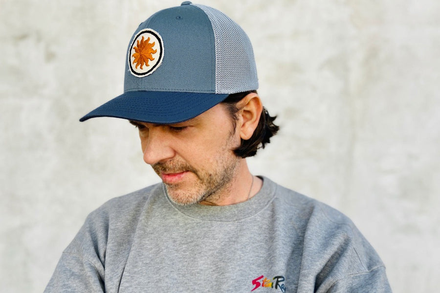 #219 - Basecap Trucker Cap Sun light-blue - 877 Workshop