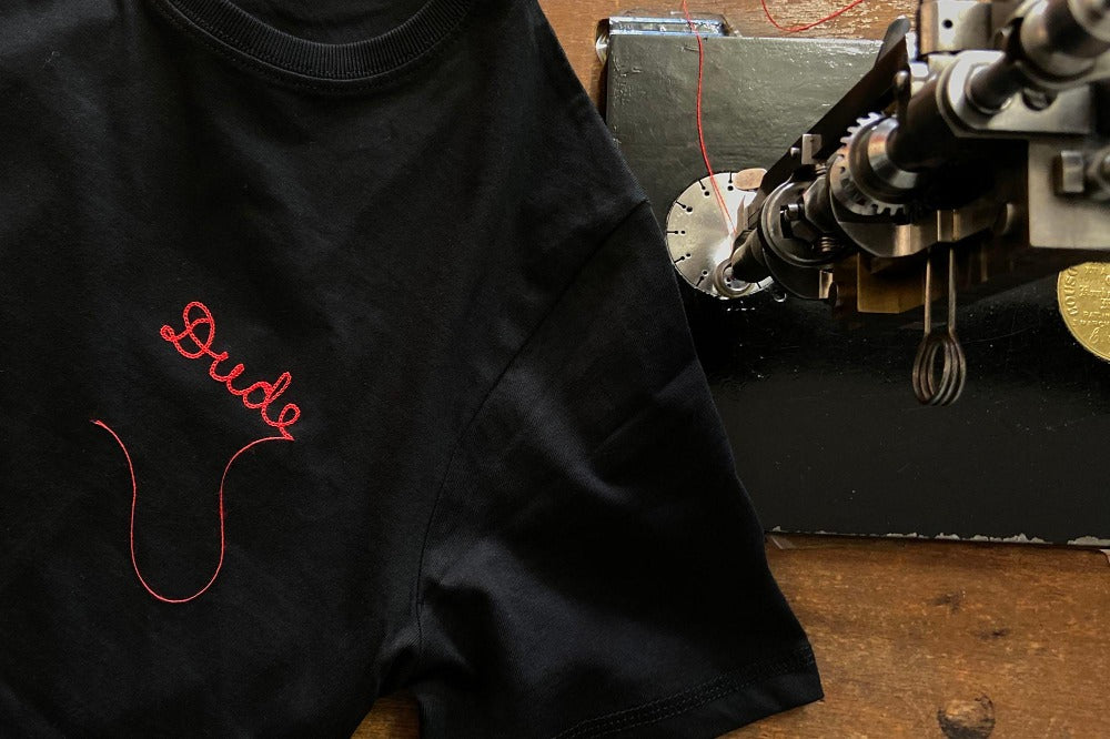 209 - Men's T-shirt with custom embroidery– 877 Workshop
