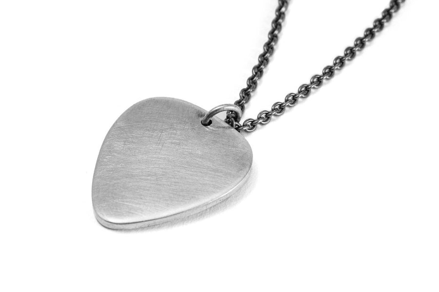 Sterling silver shop guitar pick pendant