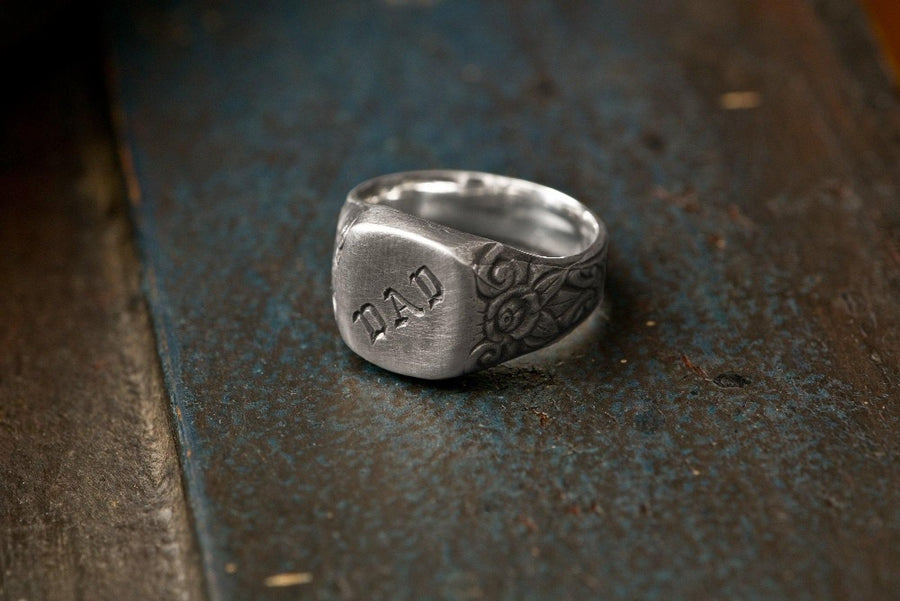 Dad signet clearance ring