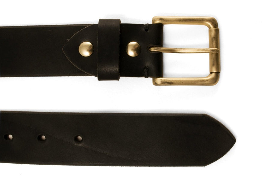 #239 - Men's leather belt Classic black - 877 Workshop