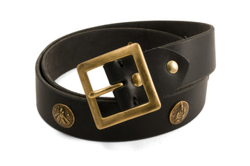 #241 - Men's leather belt Holy black - 877 Workshop