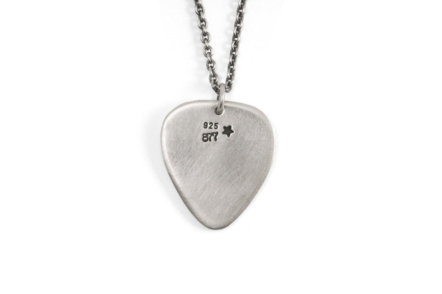 Sterling silver guitar pick shop pendant