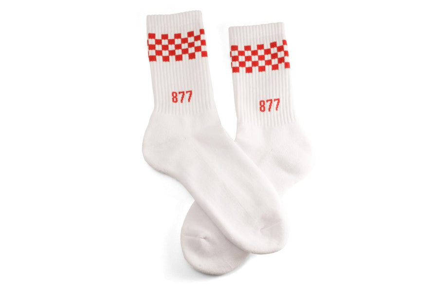 #184 - Men's Checkered Socks red