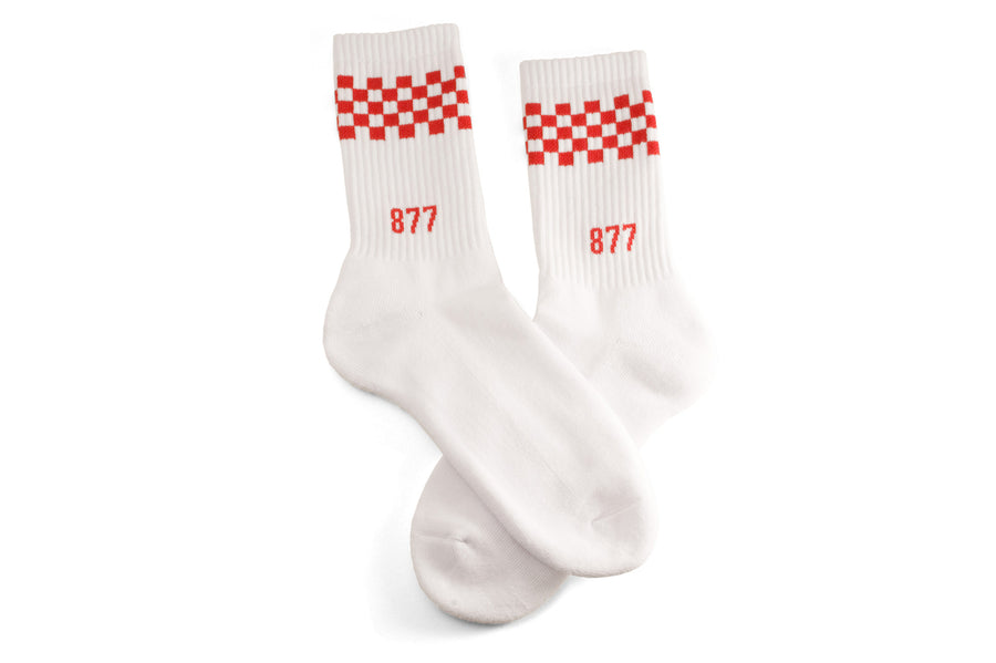 #165 - Men's Checkered Socks red