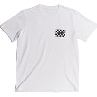 【oan】Checker F1 Washing Short Sleeve T-Shirt 196 - Men's T-Shirt 877 Workshop Checkered Flag white