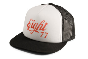 #238 - Basecap Foam Trucker Cap Eight77 black white