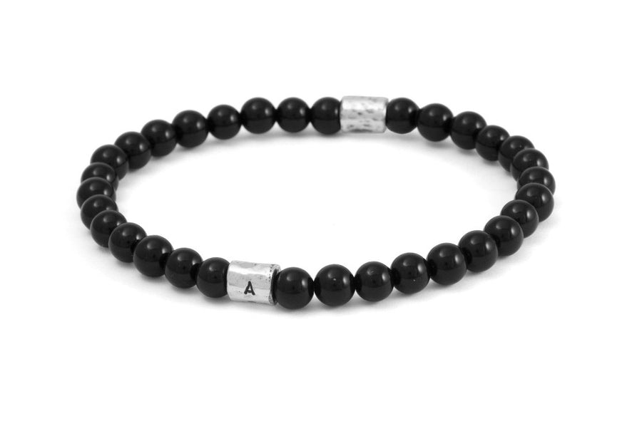 #150 - Men’s beaded bracelet Onyx black - 877 Workshop