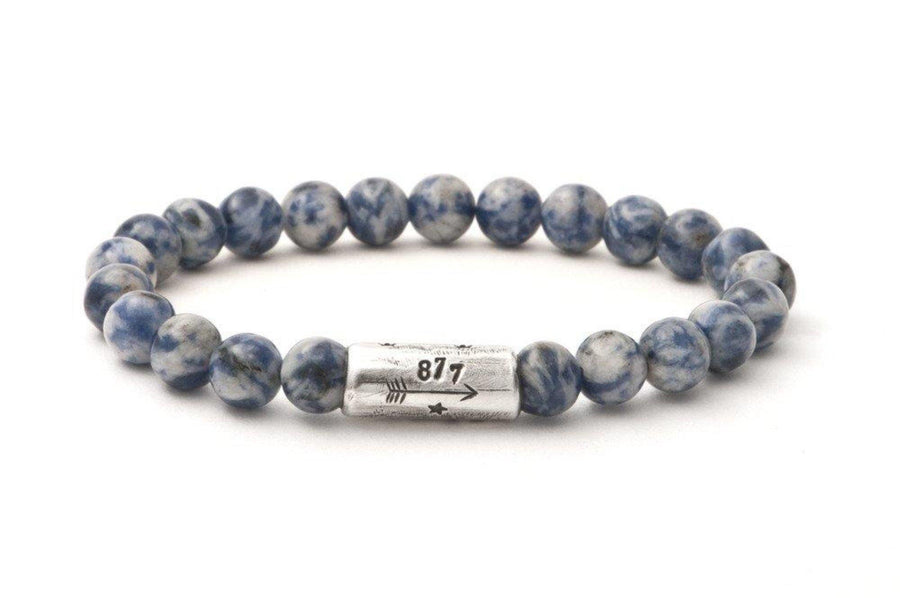 #153 - Men’s beaded bracelet Sodalite blue - 877 Workshop