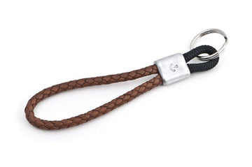 #119 - Keychain anchor braided leather sailing rope - 877 Workshop