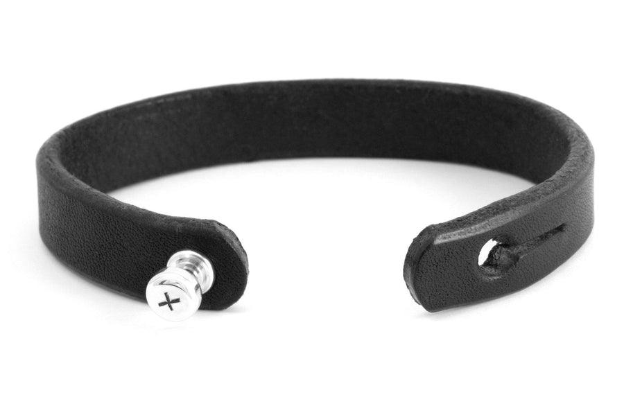 #179 - Men’s bracelet black leather - 877 Workshop